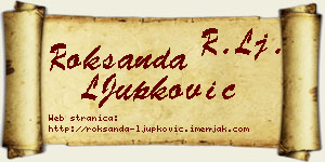 Roksanda LJupković vizit kartica
